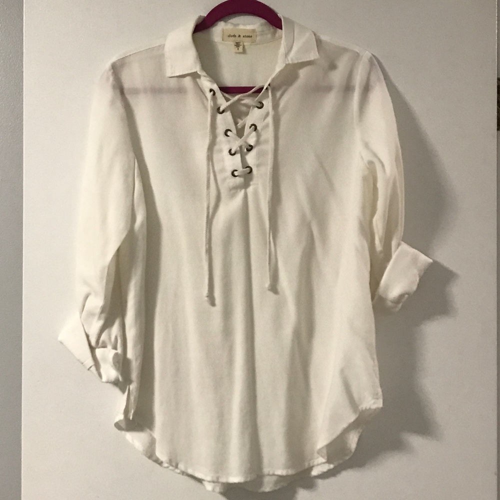Cloth & Stone Tie-Up Shirt Size Small